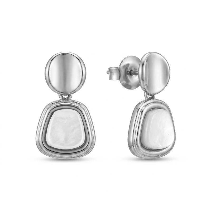 Bohemian High-quality Stainless Steel Women's Geometric Teardrop Earrings