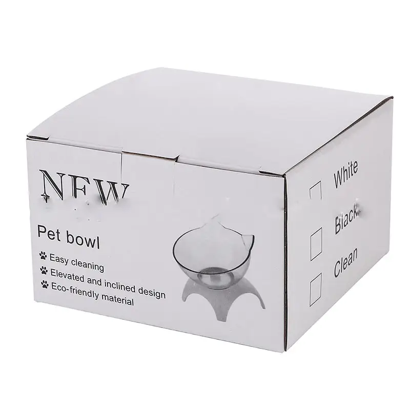 Cat Elevated Feeder Stand with Transparent Bowl