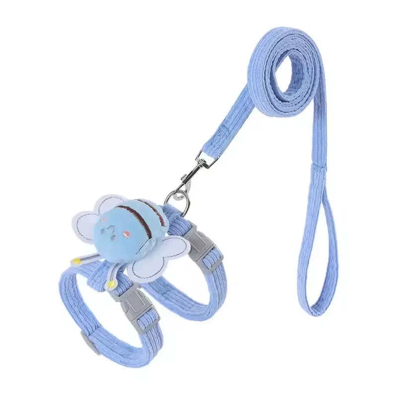 Kitten Harness Vest With Wing Decoration, Strap Set For Cats And Small Dogs, Adjustable Pet Cat Harness Accessories