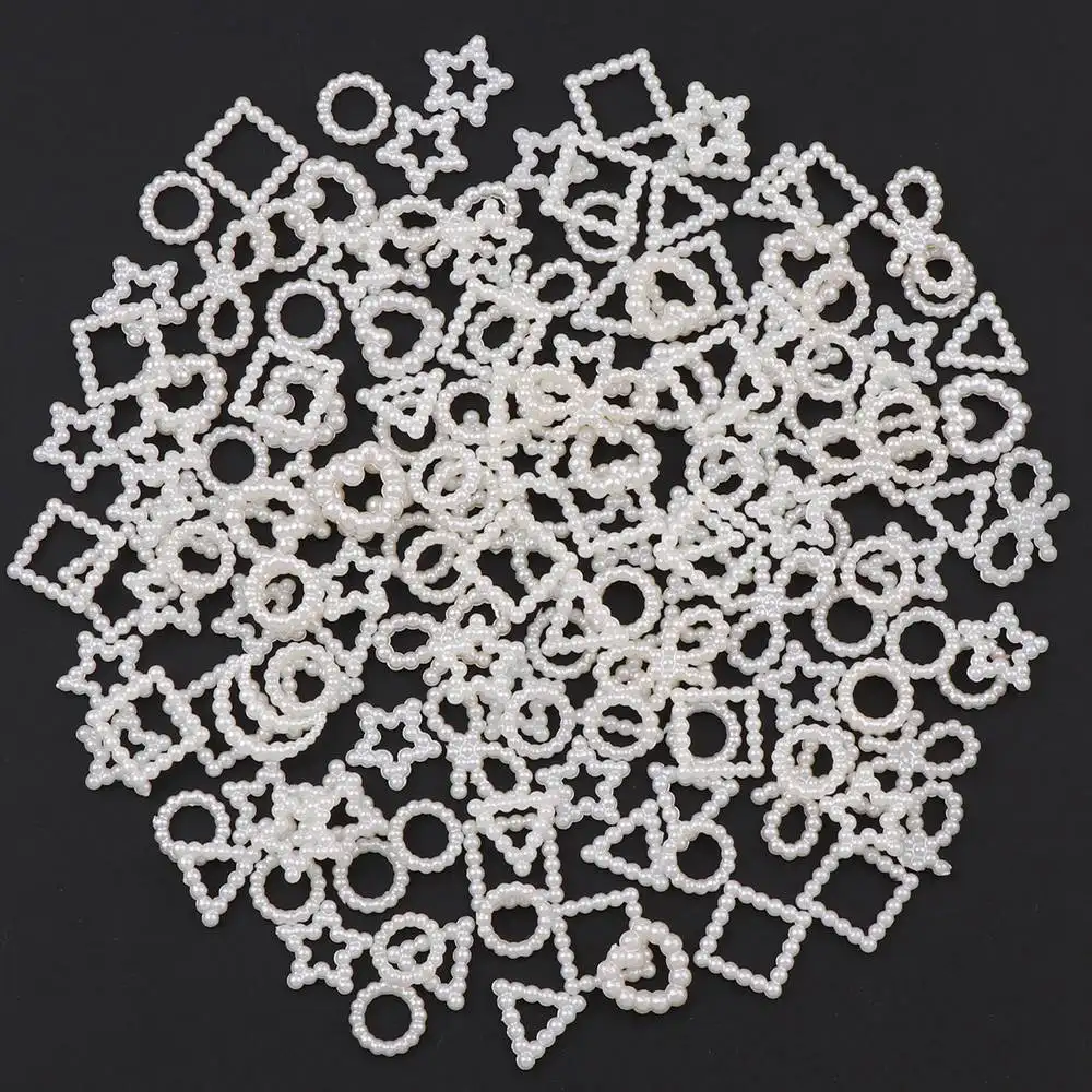 Multicolored Illusion Imitation Pearls Five-pointed Star Peach