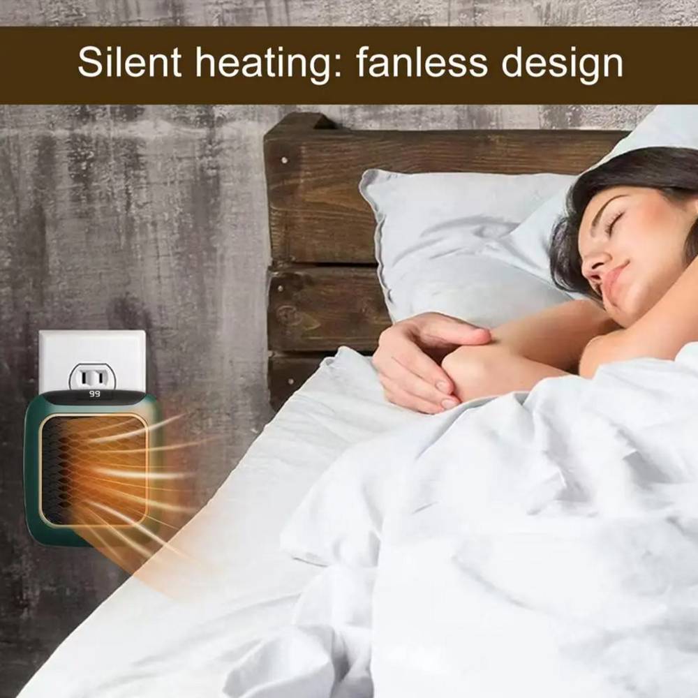 Wall Plug In Heater Fan Ceramic Space Low Energy 3S Fast Heating -Remote — image 10