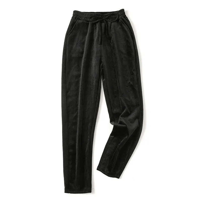 High Waist Slimming Trousers Loose-fitting Large Size Casual - Black