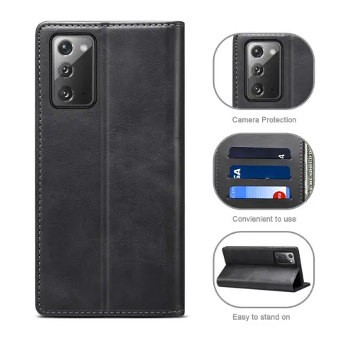 Calfskin Simple Mobile Phone Holster with Adsorption Stand