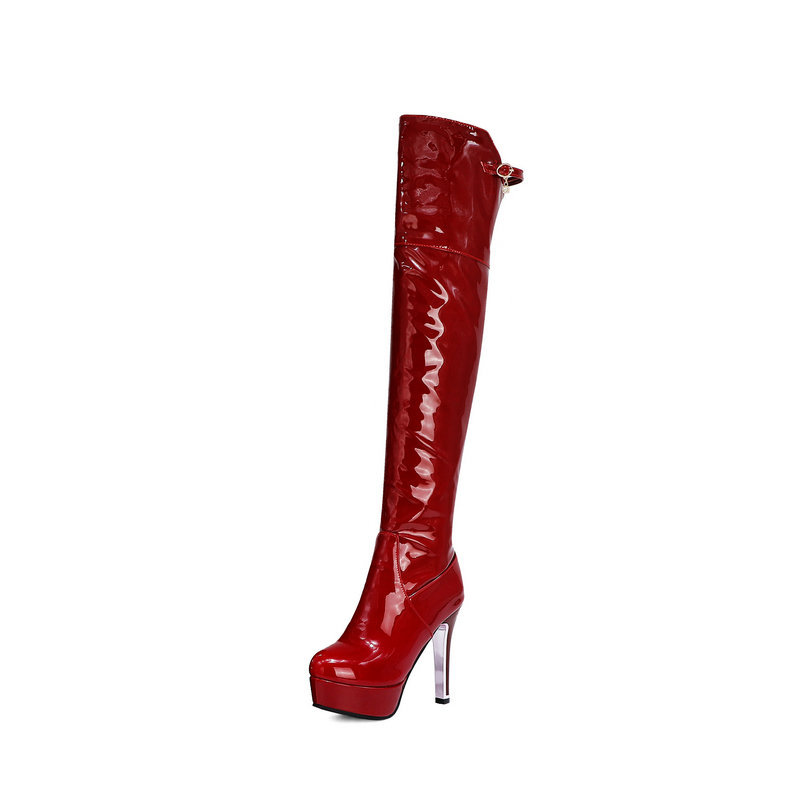 Title 3, Botas femininas sexy over-the-knee elásticas, r...