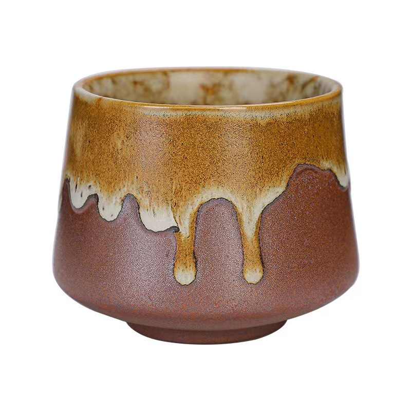 Brown flowing glaze