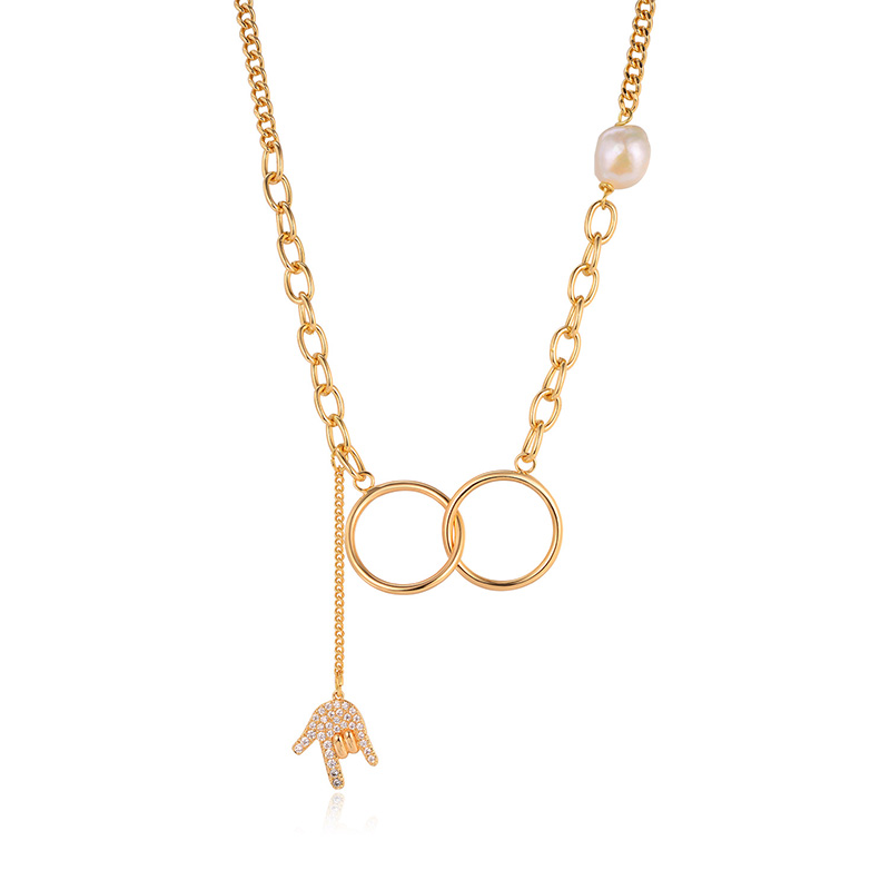 New European And American Cross-border Inlaid Fashion Necklace