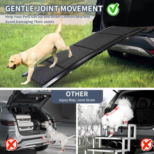 Pet Ramp For Car 71 Long 20 Wide Foldable Portable Non-slip Surface Pet Stair Ramp Extra Wide Pet Ramp Suitable For Medium And Large Dogs Under 250 Lbs