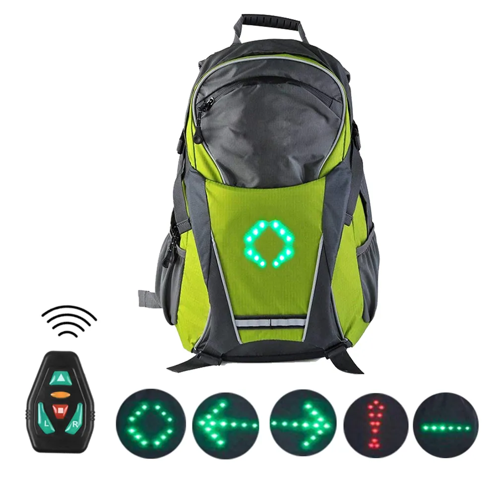 LED Cycling Backpack With Turn Signal Lights