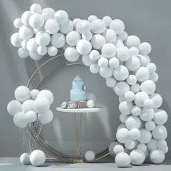 Latex Horse Macaron Birthday Arch Thickened Balloon Set - White - View 1