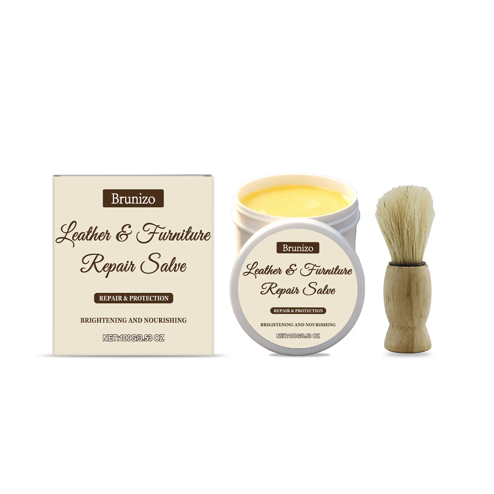 Leather Care Cream 1 00g-1 Brush-1box