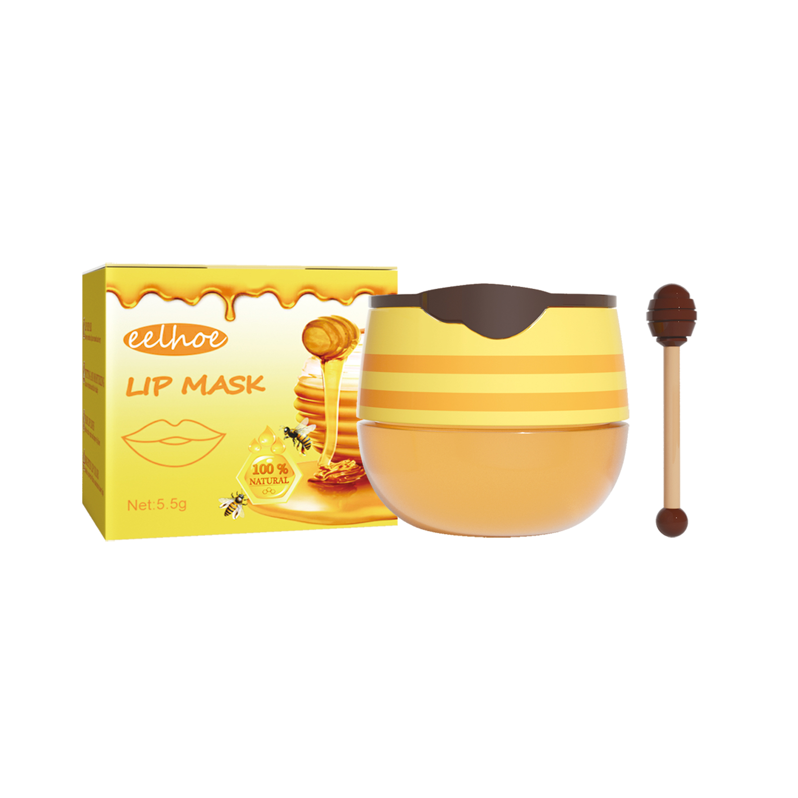 EELHOE Honey Lip Mask Moisturizing Exfoliating Lip Care Bee Lipstick 1Pcs - Shop at LoveMi