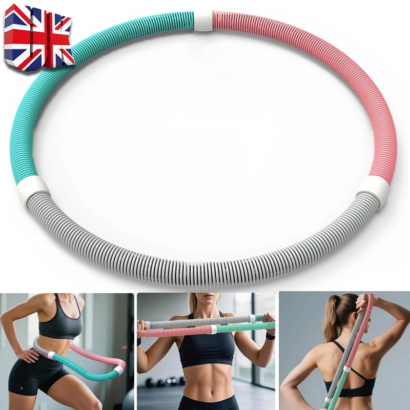 Weighted Fitness Hoop Portable Waist Friendly-Foldable Indoor Foldable Exercise — image 10