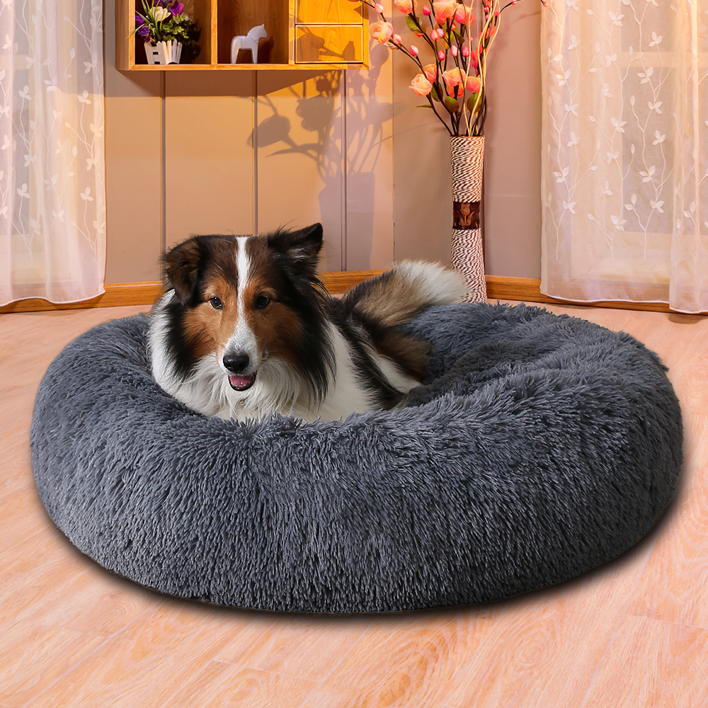 Fluffy Donut Calming Pet Bed