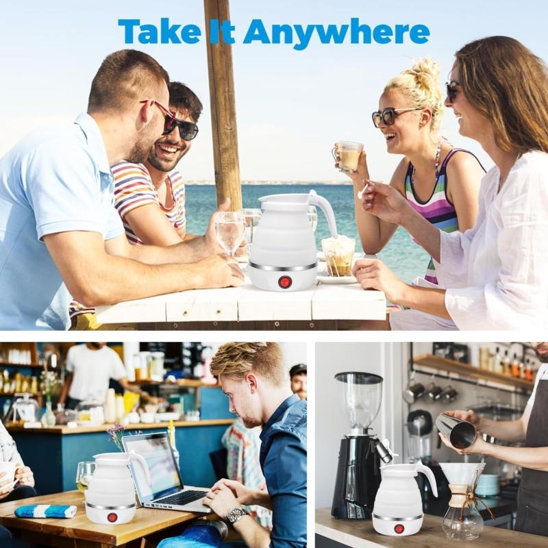 600ML Collapsible Travel Electric Water Kettle Folding
