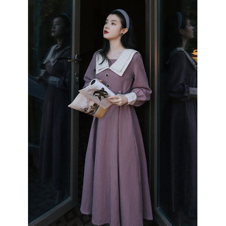 Long Sleeve Retro Dress, picture 7 of 7