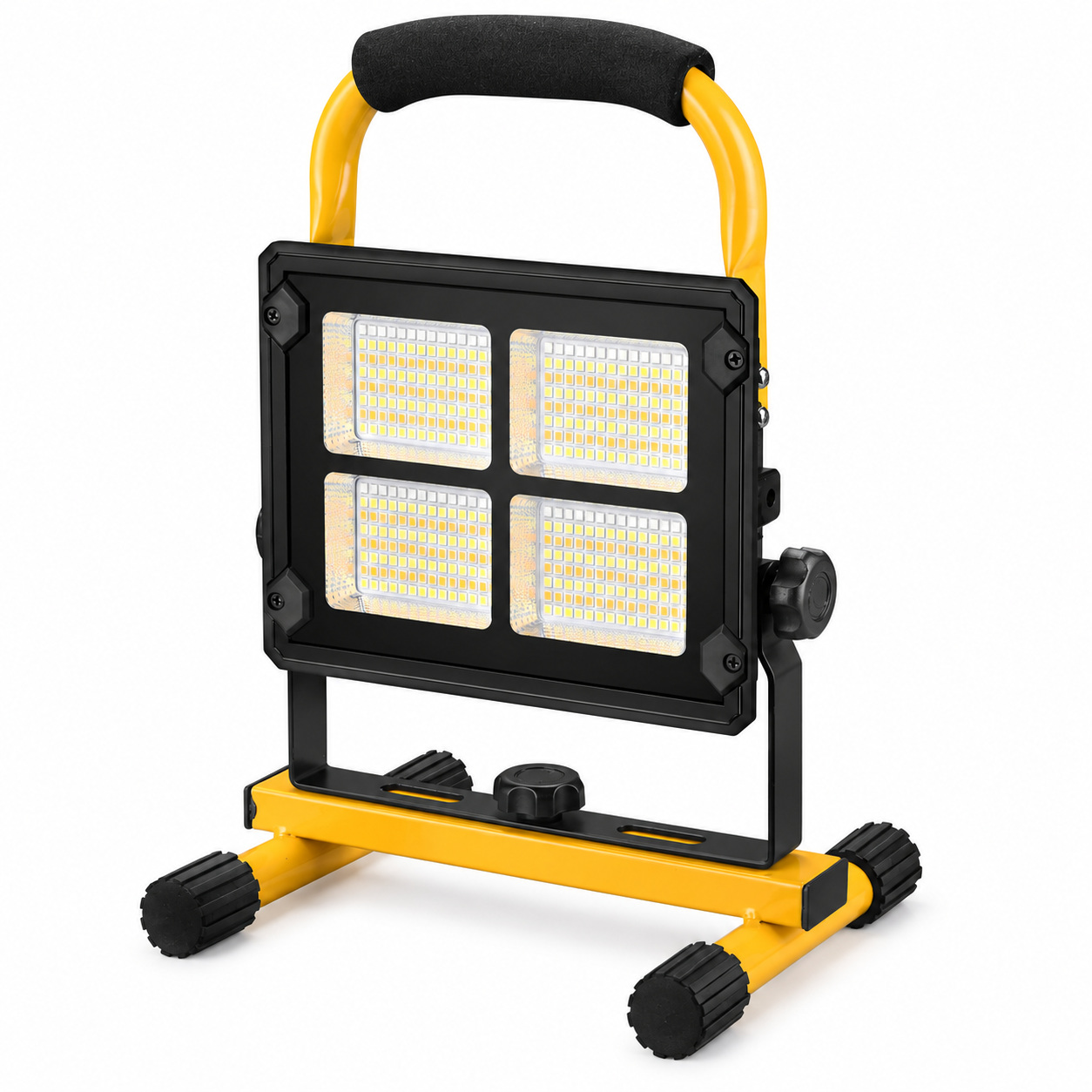 Solar Powered Rechargeable Battery Display Type C LED Flood Light W877 2 Dimmable Outdoor Security