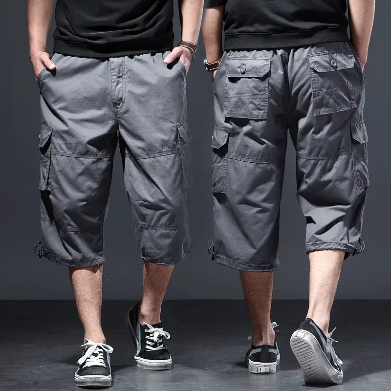 Summer Loose Overalls Cropped Trousers Men's Sports Shorts