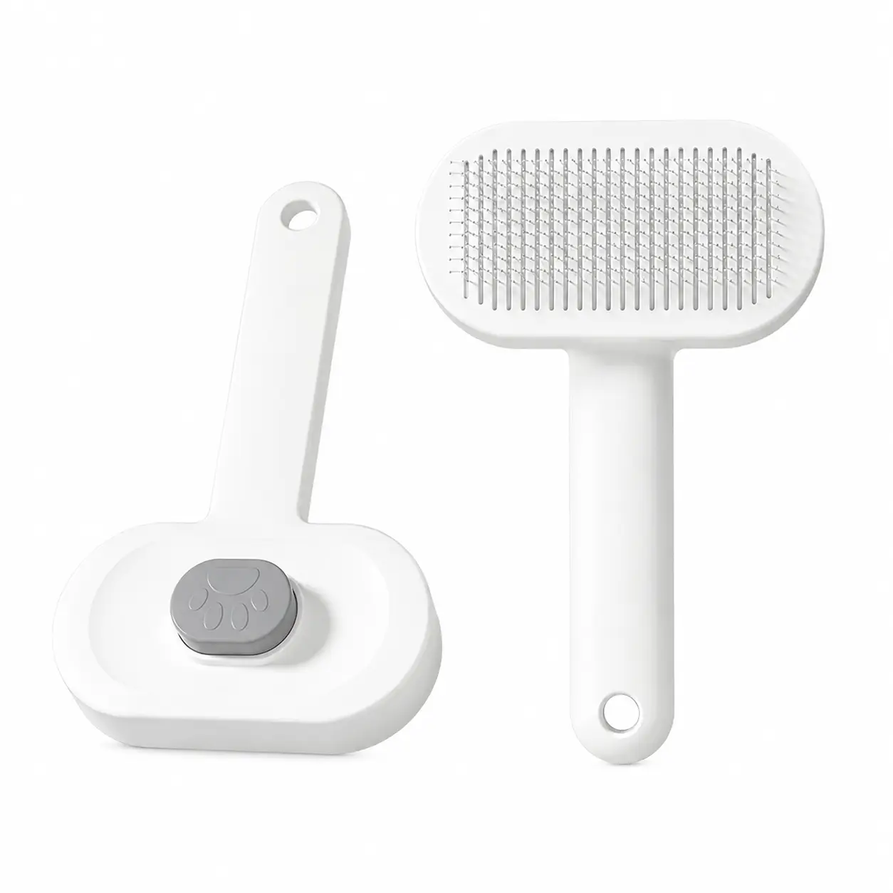 Pet Slicker Brush For Cats & Dogs, Self-Cleaning Grooming Brush With One-Click Hair Removal, Gentle Deshedding Tool For Long & Short Hair, Skin-Friendly Pet Gro