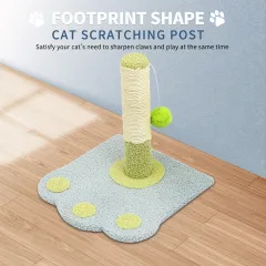 Cute Paw Footprints Cat Scratch Columns, Grinding Claws To Play With Dual Functions, With Cute Footprint Shapes, Contracting Cats To Grind Their Cl... - View 1
