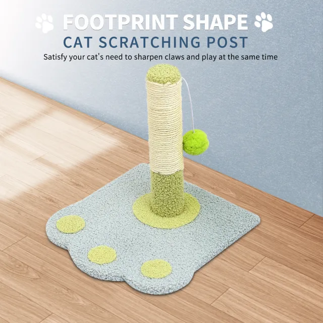Cute Paw Footprints Cat Scratch Columns, Grinding Claws To Play With Dual Functions, With Cute Footprint Shapes, Contracting Cats To Grind Their Cl... Blue - Shop at LoveMi