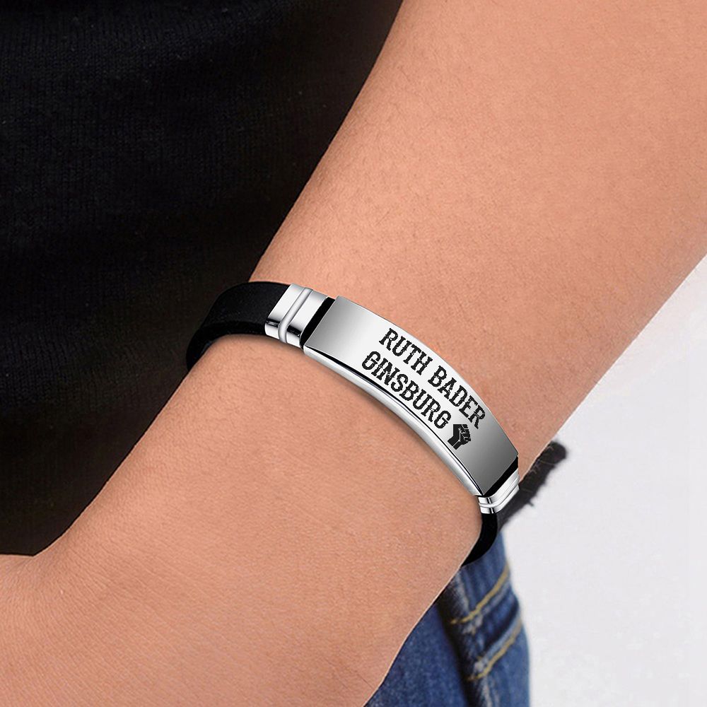 Title 7, Bracelet en silicone en acier inoxydable avec l...