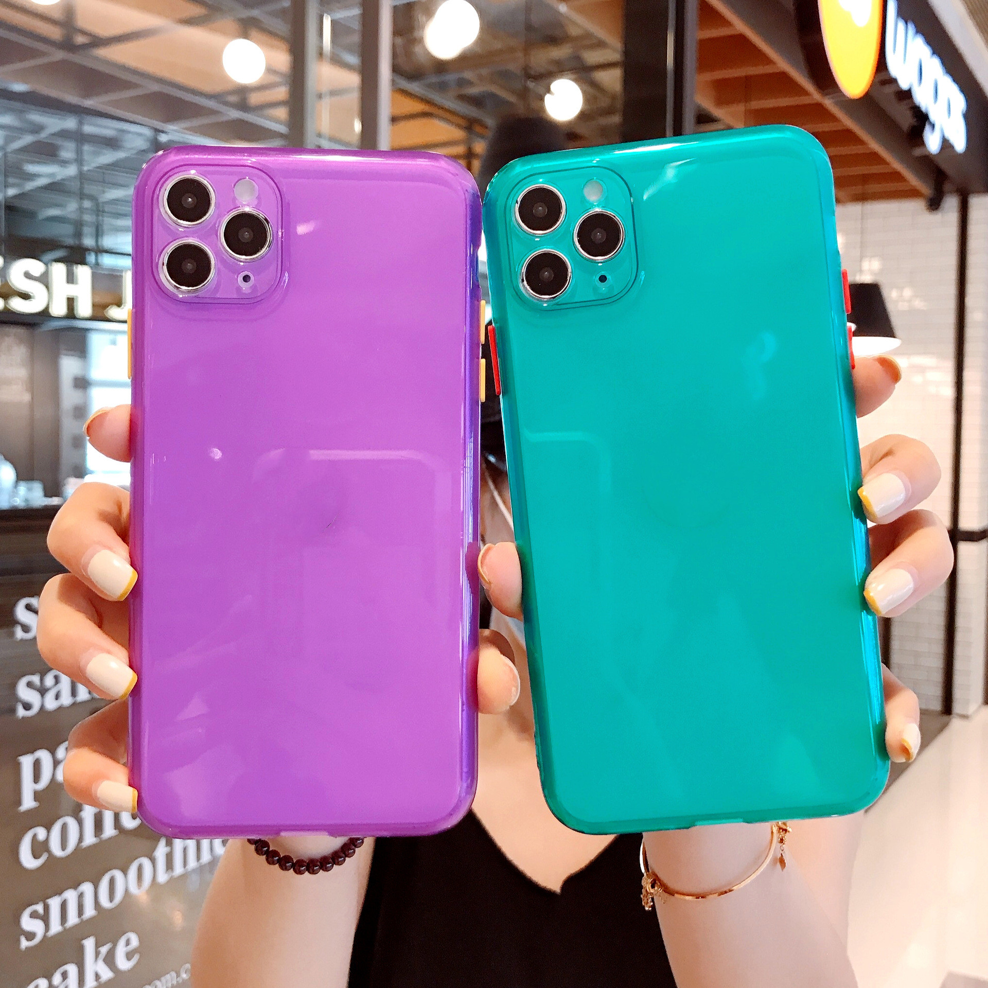 Two-color mirror phone case