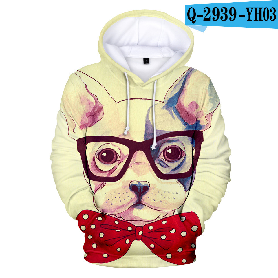 Title 17, Printed 3D Hooded Long Sleeve Sweatshirt