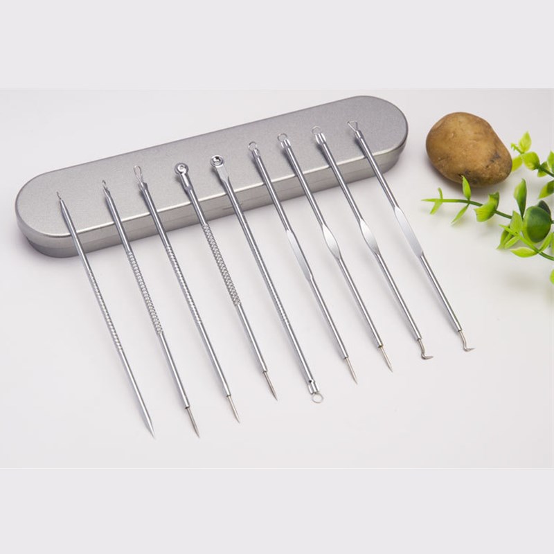 Stainless Steel Acne Needle Cell Clamp Double headed Acne Acne Needle Iron Box - Shop at LoveMi