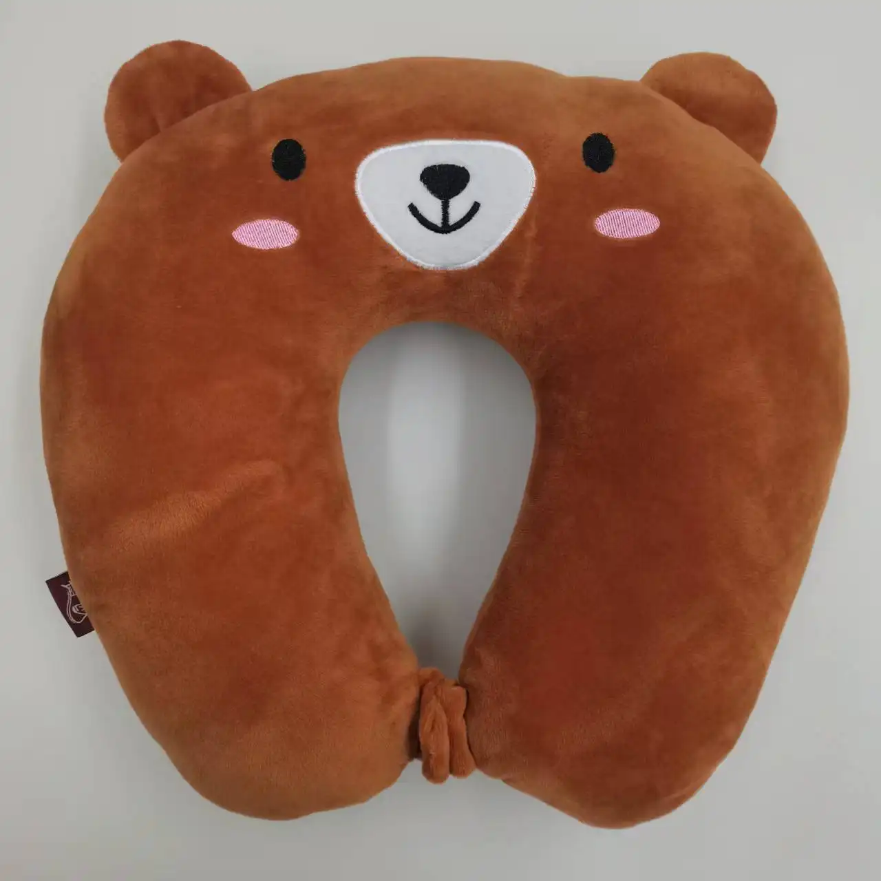 Cute Dark Brown Bear UShaped Travel Neck