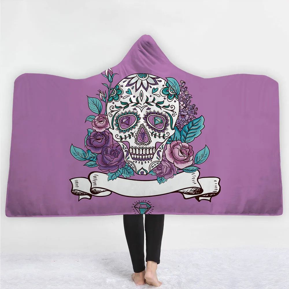 Hooded blanket cape