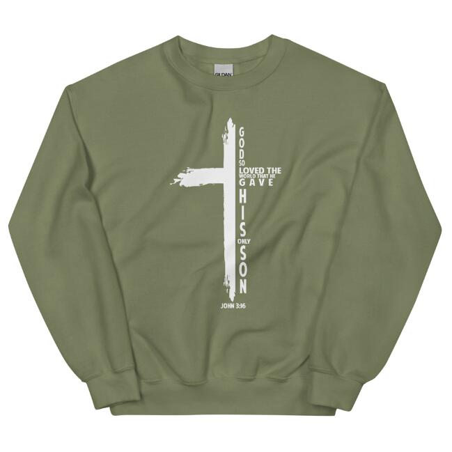 Men's Cross Letter Print Cartoon Pullover