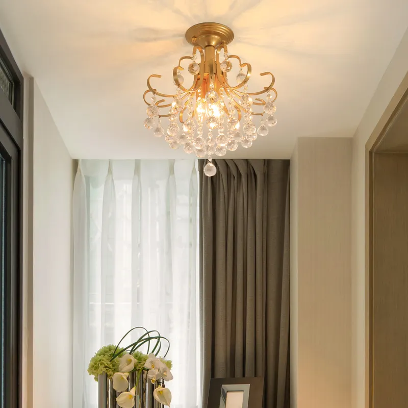 American Small Chandelier Balcony Aisle Corridor Single