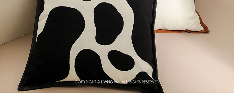 Title 3, Nordic Black And White Cows Pattern Pillow Mode...