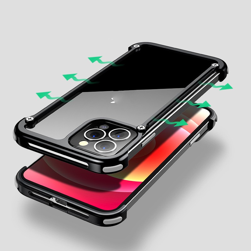 Metal Frame Mobile Phone Case Fall-Proof Protective Sleeve - Image 3