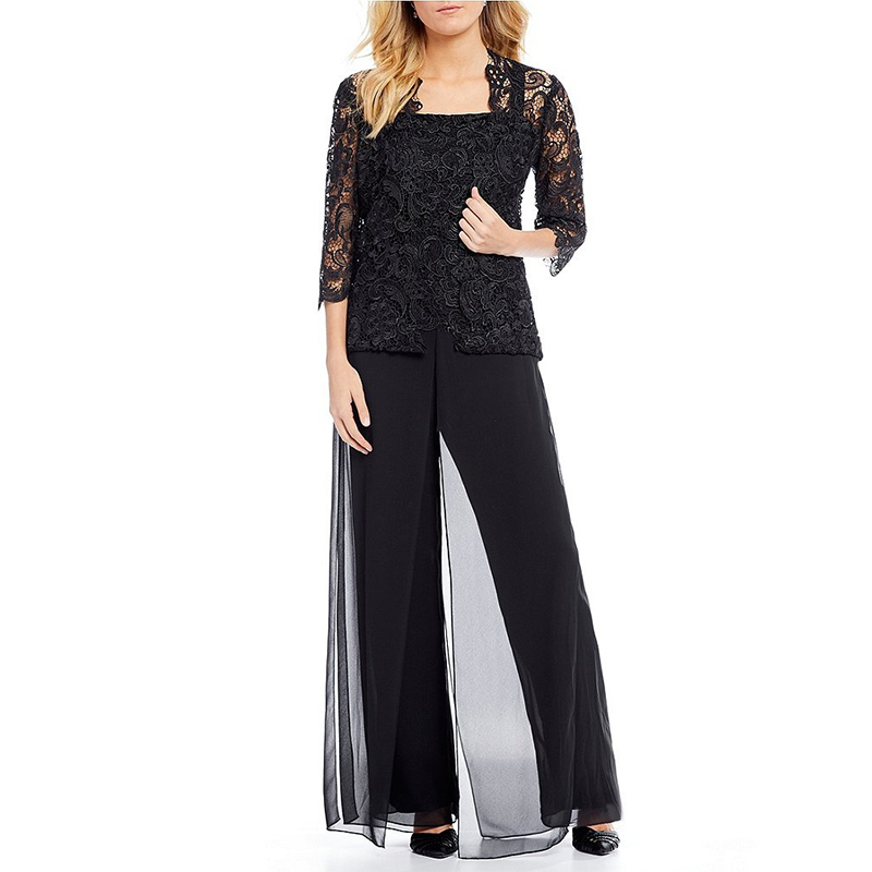 Blouse Hollow Lace Jacket Jumpsuit Women's Simple Suit