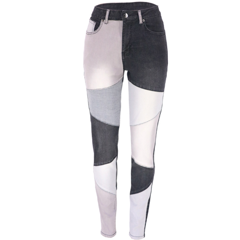 Title 5, Pantalones Casuales Patchwork Bicolor Nuevos Es...