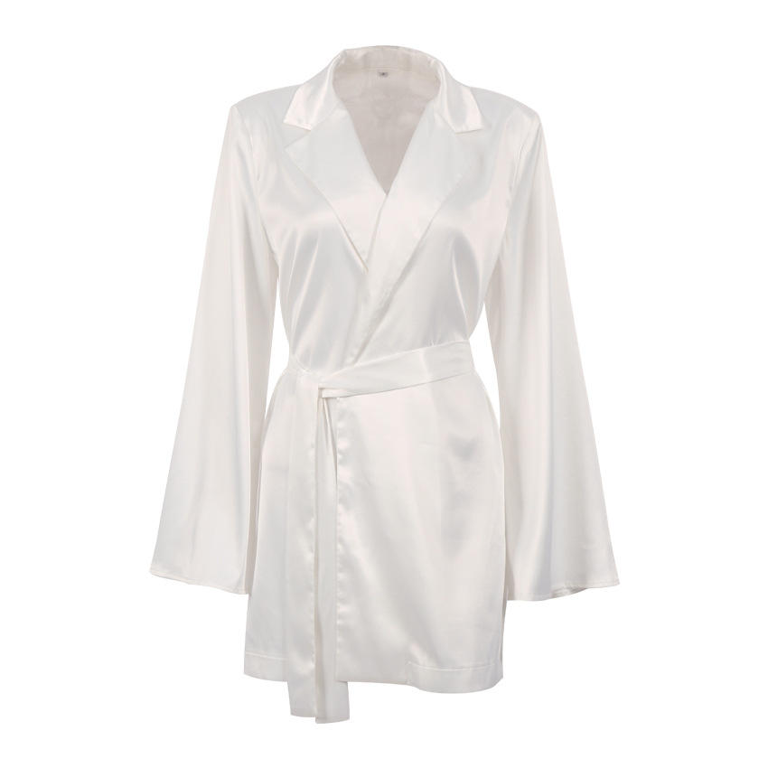 Fashion Halter Vest Suit Lace-up Skirt Trousers Drape Satin Suit Women