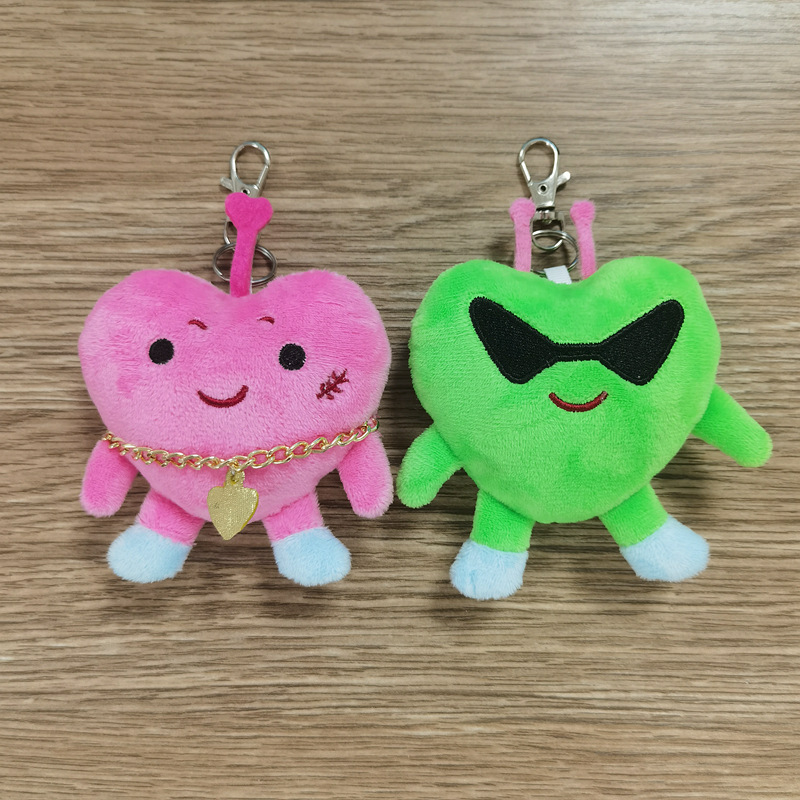 Plush Toy Heart Keychain Doll