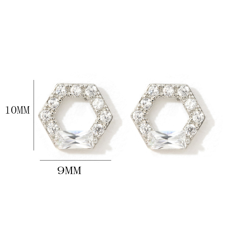 Prismatic Single Row Diamond Short Line Earrings