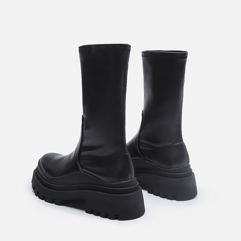 Women's English Small Platform Martin Boots