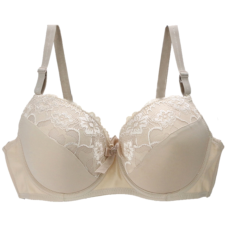 Title 4, Lace Patchwork Embroidered Thin Plus Size Bra