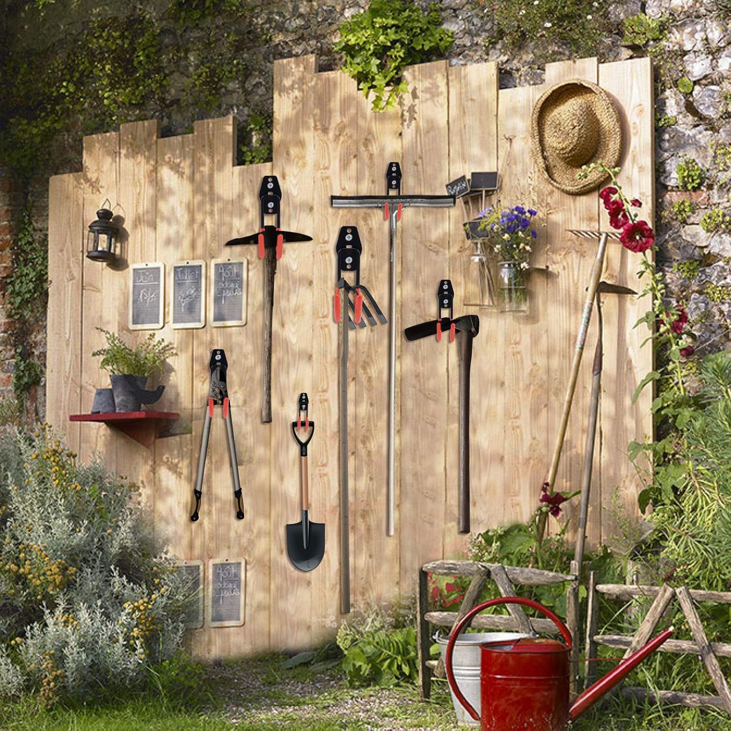 Upgraded 12-Piece Heavy Duty, Utility Steel Garage Storage Hooks, Wall Mount Garage Organizers And Hangers For Organizing Power Tools, Ladders, Bulk Items, Bicycles  Garage Storage