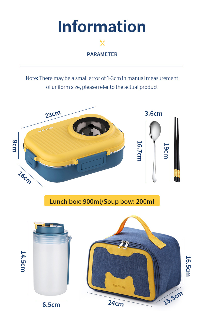 Title 19, Draagbare plastic lunchbox met vier compartimen...