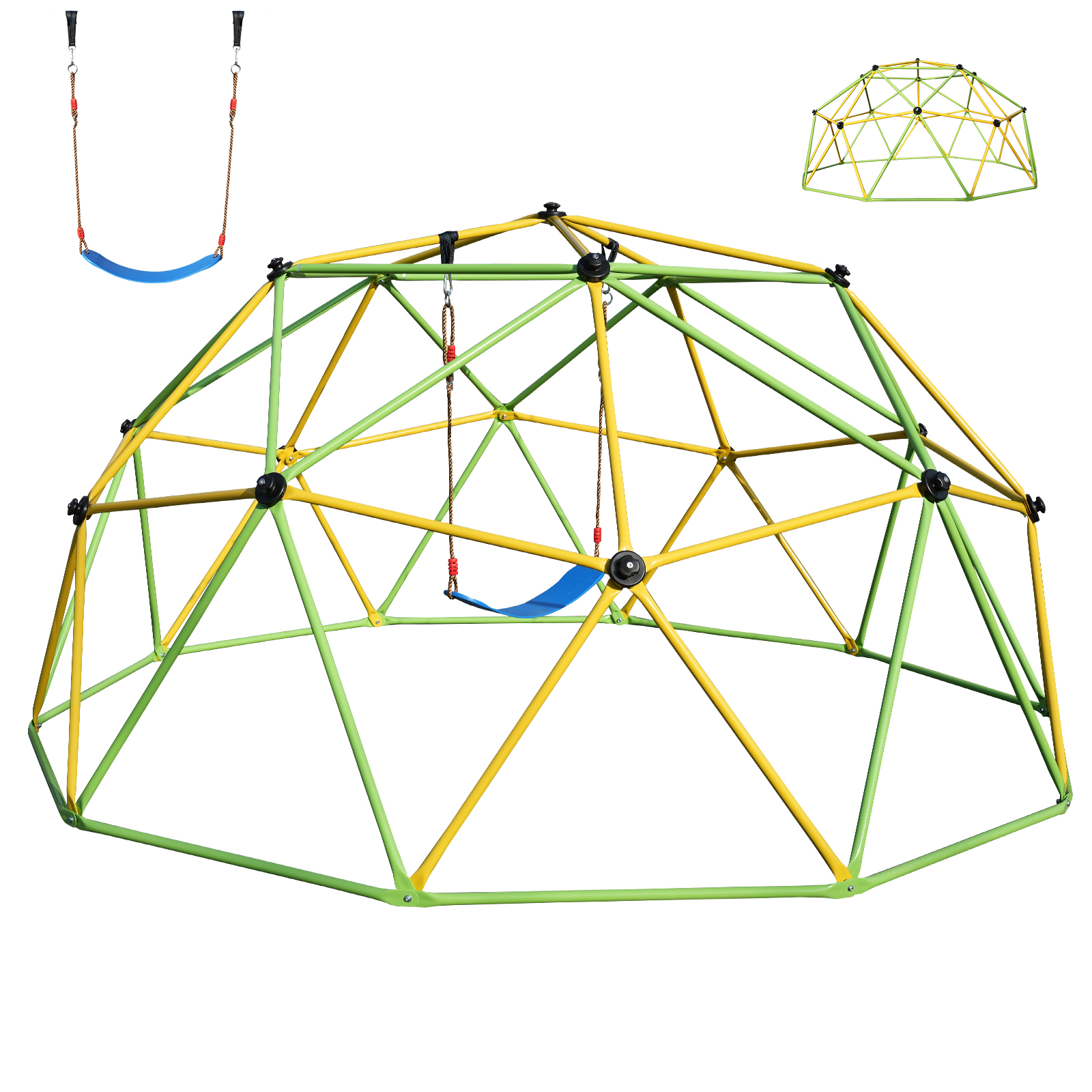10 Foot Dome Climbing Children's Jungle Gym Suitable For Park Dome Climbers And Swing Amusement Park Equipment, Green