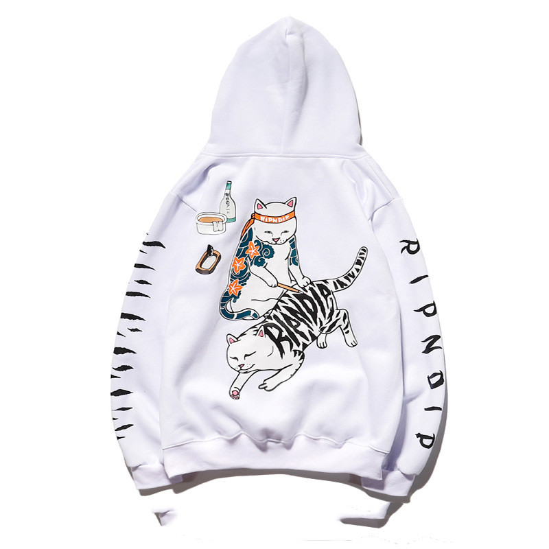 Title 3, Middle Finger Cat Tattoo Cat Cartoon Cat Sweater