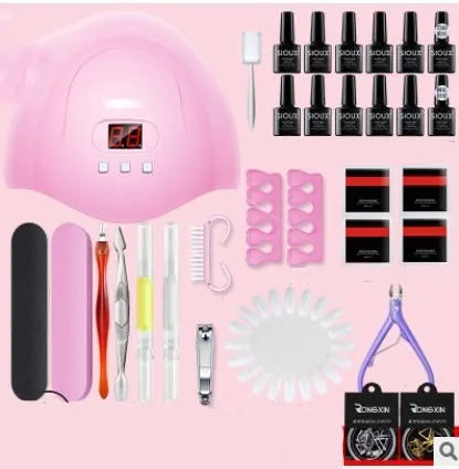 Nail Gel Polish Set Kit Art Manicure UV DIY Tools 36W 10Colors - Shop at LoveMi