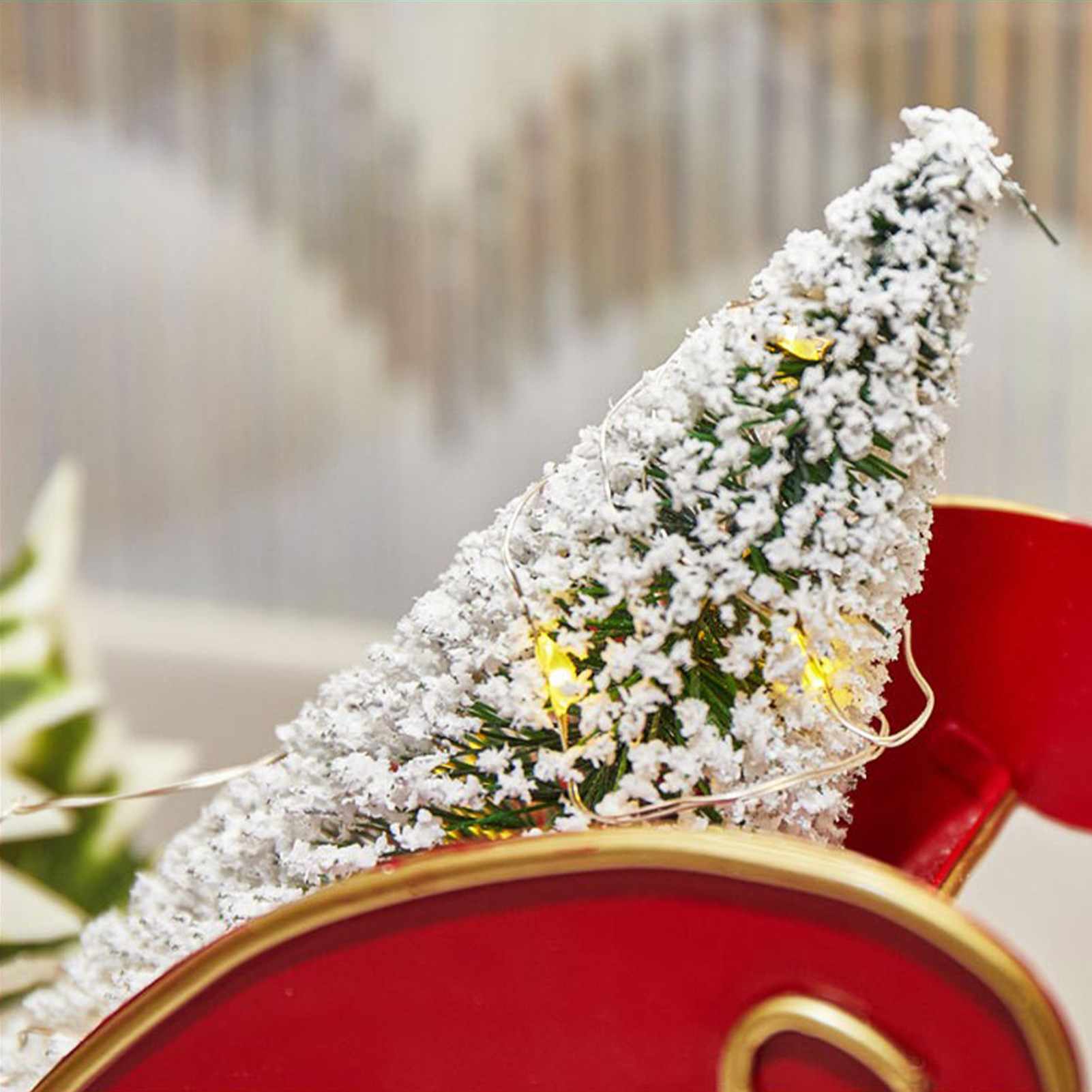 Title 5, Christmas Decoration Metal Sleigh With Christma...