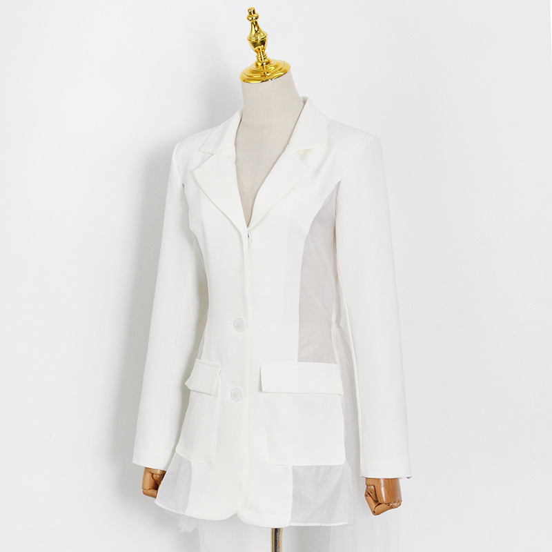 Ladies Fashion Breasted Simple Short Suit