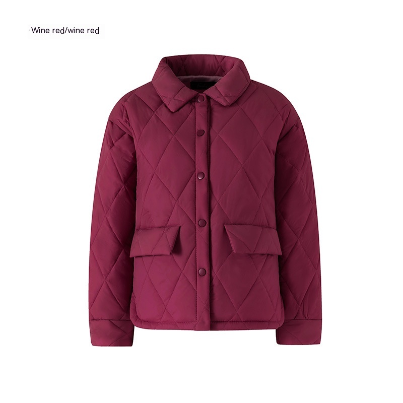 Workwear Cotton padded Jacket Winter Cotton padded Clothes Short Wine - Shop at LoveMi
