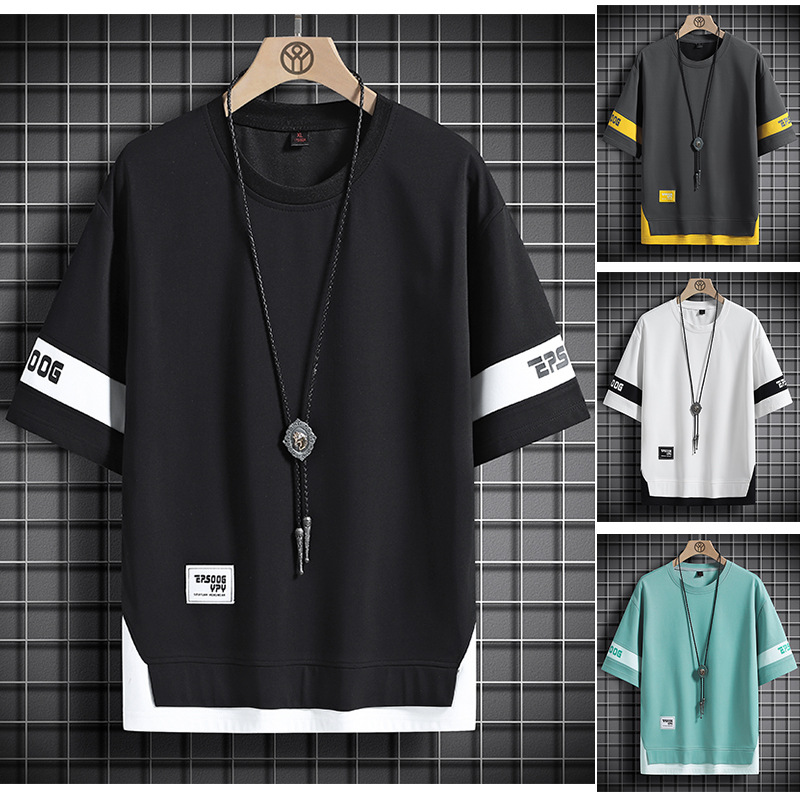 Men's New Ins Tide Brand Loose Short-sleeved T-shirt